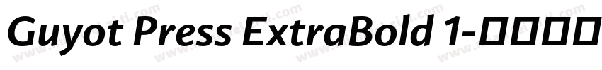 Guyot Press ExtraBold 1字体转换